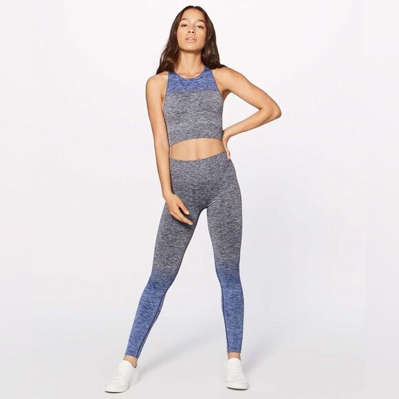 Lululemon size 4 Balance & Resist 7/8 Tight (25") Ombre Blue & Gray Leggings - Picture 1 of 10